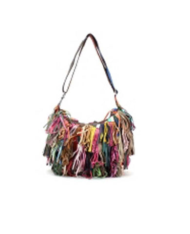 Multi-Color Fringe Handbag