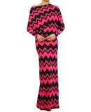 Fuchsia Chevron Dress