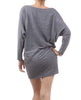 Grey Printed Mini Dress with Rhinestones Grey Printed Mini Dress with Rhinestones