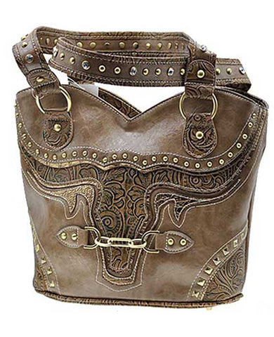 Tan Bull Purse