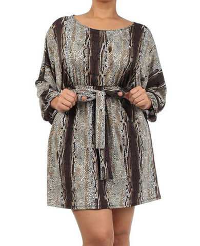 Snakeskin Print Dress