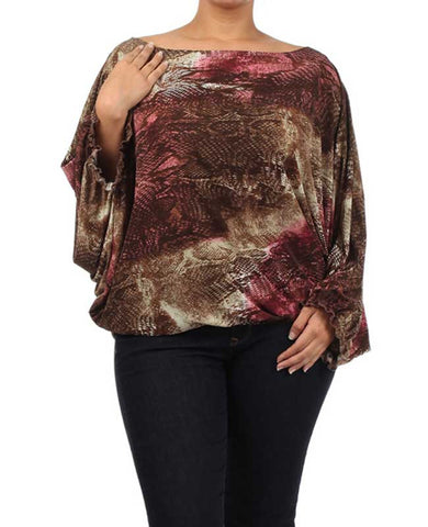 Snake Skin Print Blouse