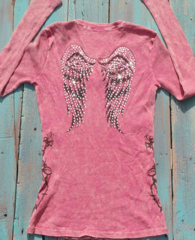Pink Winged, Vine Rib Thermal