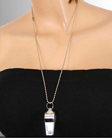 Silver Whistle Necklace