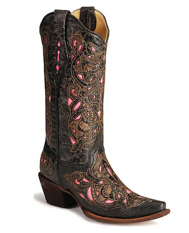 Corral floral overlay boots hot sale